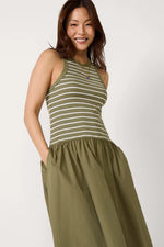 Load image into Gallery viewer, Romina Tank Dress in Kale