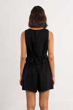 Load image into Gallery viewer, Linen Vest in Black