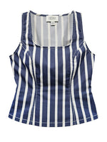 Load image into Gallery viewer, Kali Top in Navy Stripe