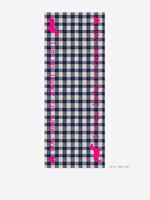 Load image into Gallery viewer, Gingham Scarf in Navy/Pink