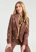 Load image into Gallery viewer, Gadea Blazer in Terracotta Check
