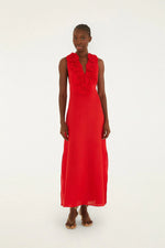 Load image into Gallery viewer, Sleeveless Midi Dress in Red