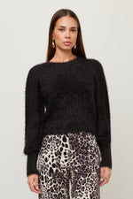 Load image into Gallery viewer, Lia Shirred Sleeve Sweater in Black