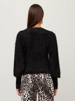 Load image into Gallery viewer, Lia Shirred Sleeve Sweater in Black