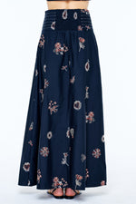 Load image into Gallery viewer, Embroidered Maxi Skirt in Black