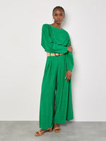 Load image into Gallery viewer, Split Back Crop Top in Green