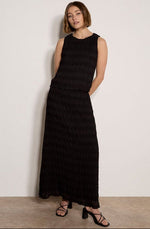 Load image into Gallery viewer, Textured Chiffon Shell Top in Black