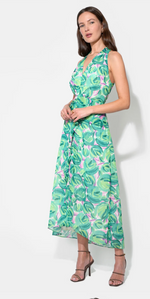 Load image into Gallery viewer, Margot Wrap Tie Waist Maxi in Green