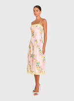 Load image into Gallery viewer, Delora Midi Dress in Limoncello Print