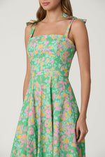 Load image into Gallery viewer, Majorelle Dress in Bright Mint Multi