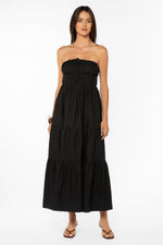 Load image into Gallery viewer, Amadea Sleeveless Dress in Black