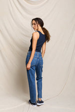 Load image into Gallery viewer, Blondie Rib Tank in Navy