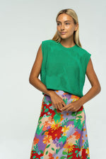 Load image into Gallery viewer, Laura Sleeveless Sweater in Summer Green