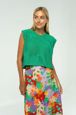 Load image into Gallery viewer, Laura Sleeveless Sweater in Summer Green