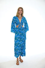 Load image into Gallery viewer, Honey Maxi Wrap Skirt in Pacifica
