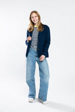 Load image into Gallery viewer, Milly Single Breasted Blazer in Navy