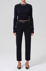 Load image into Gallery viewer, Caia High Rise Straight Clean Hem in Navy