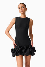 Load image into Gallery viewer, Celia Bubble Mini Dress in Black