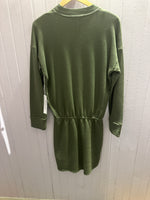 Load image into Gallery viewer, Carbon Finish Terry Dress in Artichoke