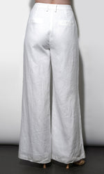 Load image into Gallery viewer, Savannah Wide Leg Linen Pants in White
