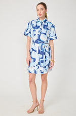 Load image into Gallery viewer, Marlee Dress in Geo Round Print