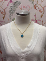 Load image into Gallery viewer, Swan Lake Charm on Gold Paperclip Chain