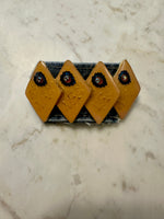 Load image into Gallery viewer, Vintage Enamel Diamond Quad Barrette in Yellow
