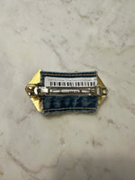 Load image into Gallery viewer, Vintage Enamel Diamond Quad Barrette in Yellow
