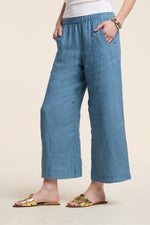 Load image into Gallery viewer, Lola Woven Linen Pant in Hailstone