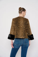 Load image into Gallery viewer, Marine Coat in Leopard Wool