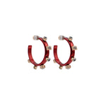 Load image into Gallery viewer, Metallic Metal Hoop in Red