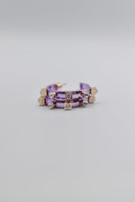Load image into Gallery viewer, Metallic Metal Hoop in Purple