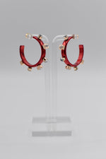 Load image into Gallery viewer, Metallic Metal Hoop in Red