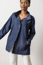 Load image into Gallery viewer, Denim Swing Jacket in Dark Wash