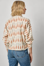 Load image into Gallery viewer, Ikat Dolman Button Down in Carob Ikat