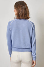 Load image into Gallery viewer, Saddle Sleeve V-Neck Cardigan in Cornflower