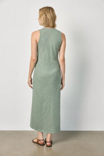 Load image into Gallery viewer, V-Neck Seamed Maxi Dress in Sage