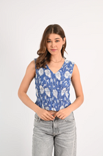 Load image into Gallery viewer, Lina Top in Indigo Island