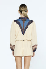 Load image into Gallery viewer, Engineer Print Button Down Blouse in Cream Multi