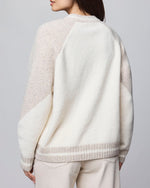 Load image into Gallery viewer, Rhodes Varsity Shacket in Neutral Color Block