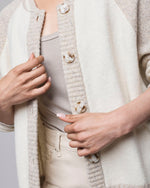 Load image into Gallery viewer, Rhodes Varsity Shacket in Neutral Color Block