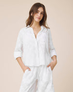 Load image into Gallery viewer, Caprice Star Button Down in White