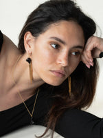 Load image into Gallery viewer, Black Panther Fringe Earrings
