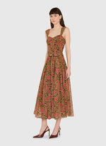 Load image into Gallery viewer, Silke Midi Dress in Evening Rose Print