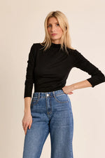 Load image into Gallery viewer, Long Sleeve Mock Neck Layer in Black