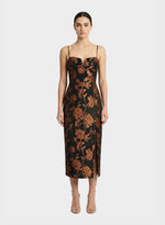 Load image into Gallery viewer, Lyra Midi Dress in Black Combo