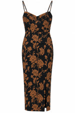 Load image into Gallery viewer, Lyra Midi Dress in Black Combo