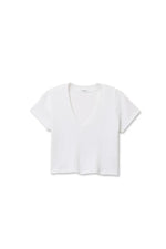 Load image into Gallery viewer, Jada Waffle V-Neck Tee in White