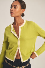 Load image into Gallery viewer, Saylor Cardigan Sweater in Lime