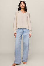Load image into Gallery viewer, Stratton V-Neck Sweater in Sandstone